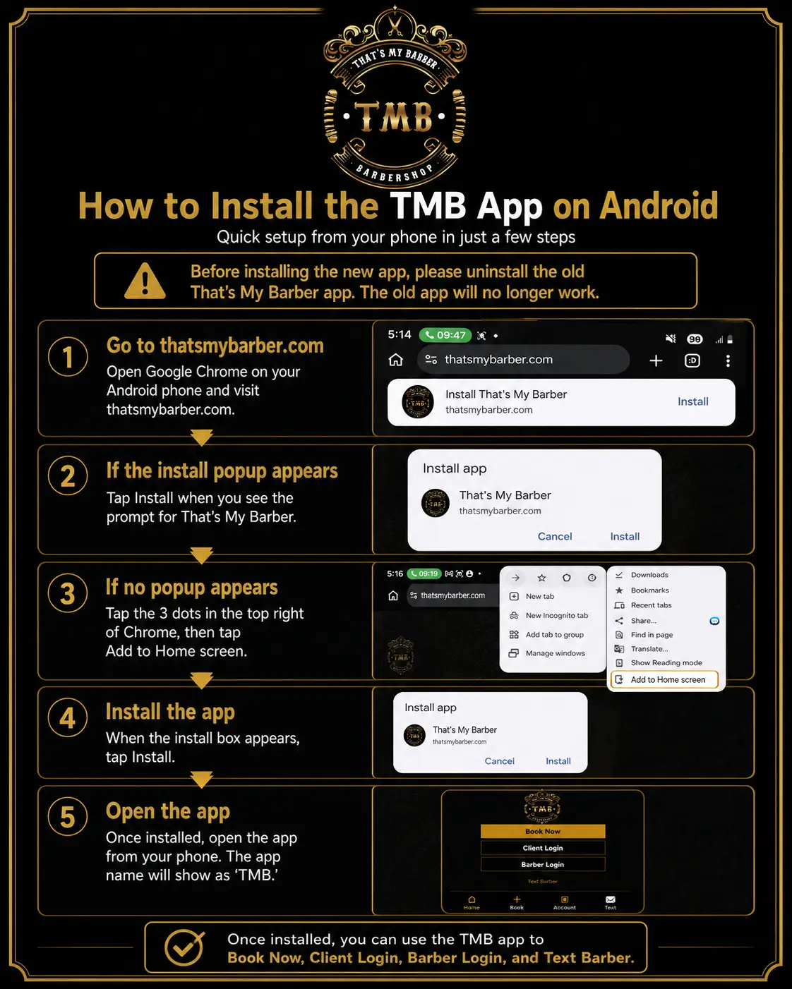 How to install the TMB app on Android